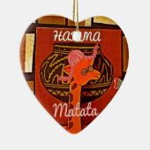 Funny Giraffe mit coolem Text Hakuna Matata Keramikornament (Rechts)