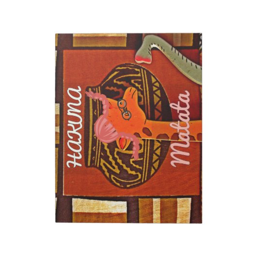 Funny Giraffe mit coolem Text Hakuna Matata Notizblock (Rotiert)