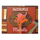 Funny Giraffe mit coolem Text Hakuna Matata Notizblock (Vorderseite)