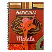 Funny Giraffe mit coolem Text Hakuna Matata Notizblock (Vorderseite)