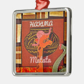 Funny Giraffe mit coolem Text Hakuna Matata Ornament Aus Metall (Links)