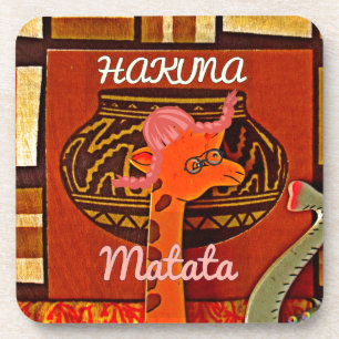 Funny Giraffe mit coolem Text Hakuna Matata Untersetzer