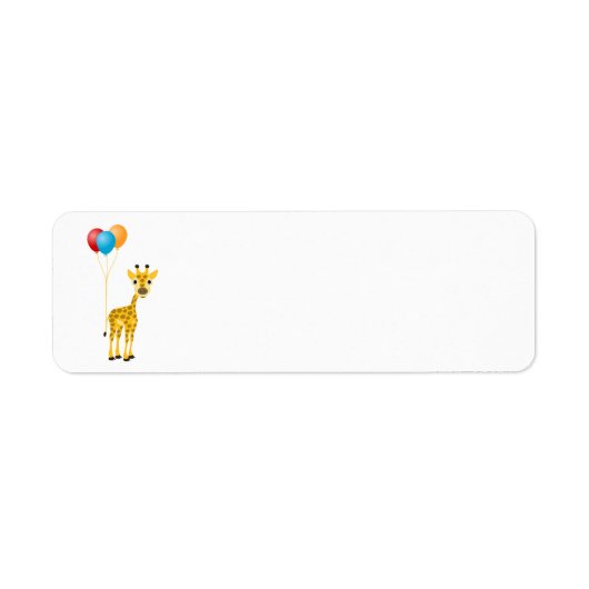 Funny Giraffe mit farbenfrohen Ballons (Vorne)