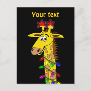 Funny Giraffe mit Lichtern Whimsischer Weihnachten