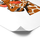 Funny Giraffe mit Sonnenbrille Geschenk Idee für G Poster (Ecke)