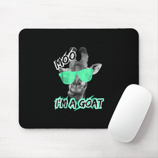 Funny Giraffe Moo Im A Goat Cute Zoo Animal Mousepad (Mit Mouse)