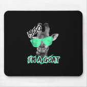 Funny Giraffe Moo Im A Goat Cute Zoo Animal Mousepad (Vorne)