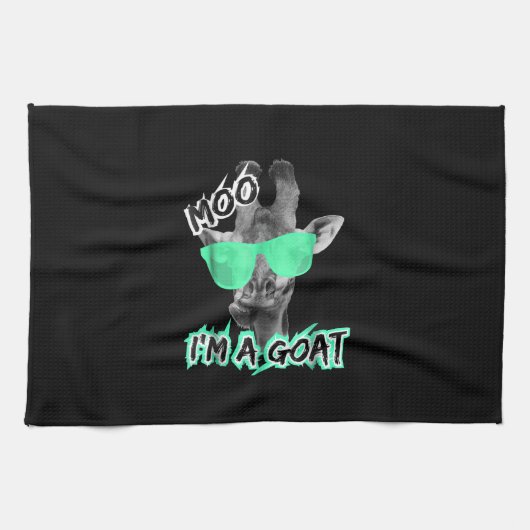 Funny Giraffe Moo Im A Goat Cute Zoo Tiergeschenk Geschirrtuch (Horizontal)