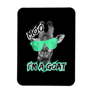 Funny Giraffe Moo Im A Goat Cute Zoo Tiergeschenk Magnet