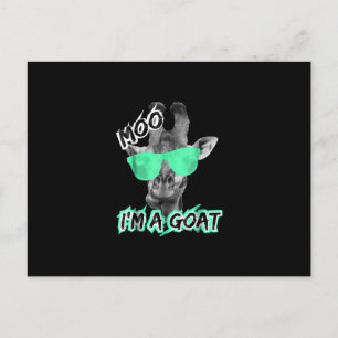 Funny Giraffe Moo Im A Goat Cute Zoo Tiergeschenk Postkarte