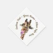 Funny Giraffe Napkins mit eigenem Text Serviette (Ecke)