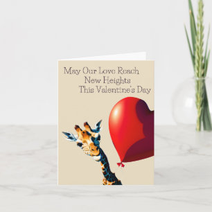 Funny Giraffe Niedlich Valentine's Day Card Karte