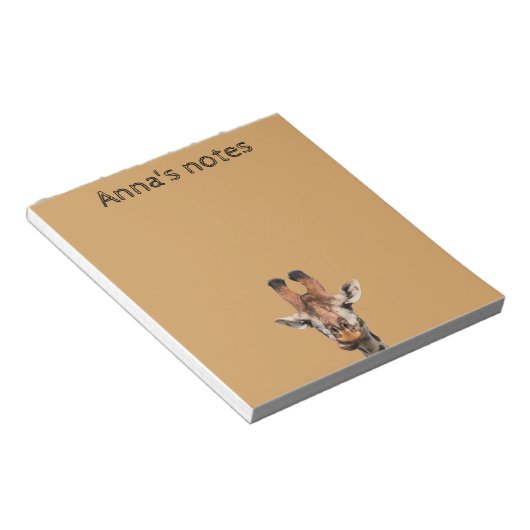 Funny Giraffe Notizblock (angewinkelt)