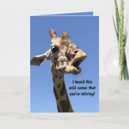 Funny Giraffe Pensionskarte Karte