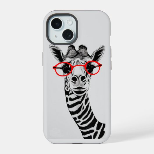 Funny Giraffe Phone Case iPhone 15 Hülle (Rückseite)