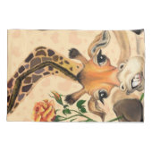 Funny Giraffe Pillow Case Kissenbezug (Rückseite)