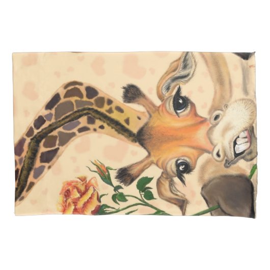 Funny Giraffe Pillow Case Kissenbezug (Vorderseite)