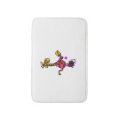 Funny Giraffe Playing Pickleball Badematte (Vorderseite Vertikal)