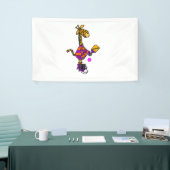 Funny Giraffe Playing Pickleball Banner (Messeveranstaltung)