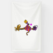 Funny Giraffe Playing Pickleball Banner (Vertikal)