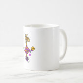Funny Giraffe Playing Pickleball Kaffeetasse (VorderseiteRechts)
