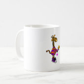 Funny Giraffe Playing Pickleball Kaffeetasse (Vorderseite Links)