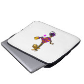 Funny Giraffe Playing Pickleball Laptopschutzhülle (Vorne Knopf)