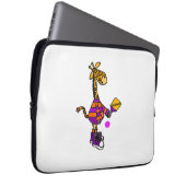 Funny Giraffe Playing Pickleball Laptopschutzhülle (Vorne Rechts)