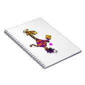 Funny Giraffe Playing Pickleball Notizblock (Rechte Seite)