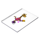 Funny Giraffe Playing Pickleball Notizblock (Linke Seite)