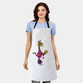 Funny Giraffe Playing Pickleball Schürze (Getragen)