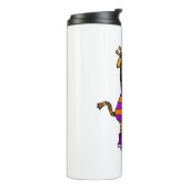 Funny Giraffe Playing Pickleball Thermosbecher (Nach links gedreht)