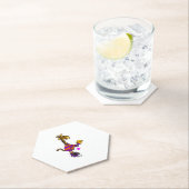 Funny Giraffe Playing Pickleball Untersetzer (Vor Ort)