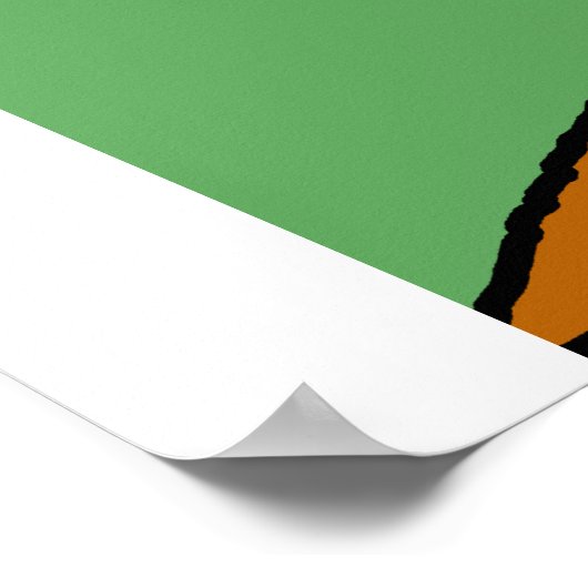 Funny Giraffe Playing Pool Cartoon Poster (Ecke)