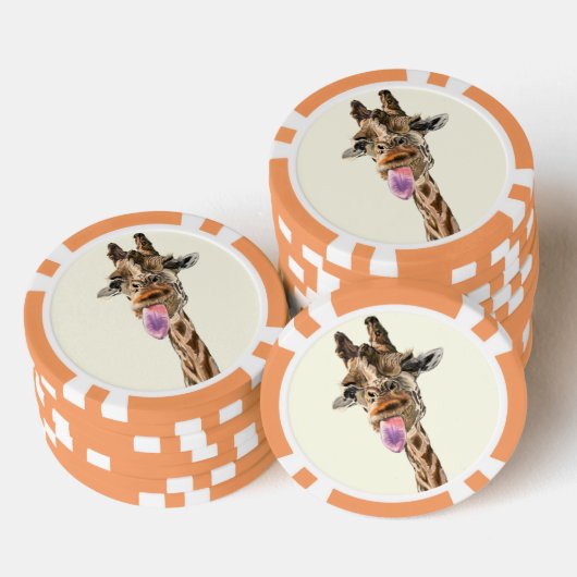 Funny Giraffe Poker Chips (Stapel)