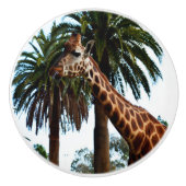 Funny Giraffe Poking Out Tongue, Keramikknauf (Vorderseite)