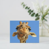 Funny Giraffe Postcard Postkarte (Stehend Vorderseite)