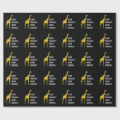 Funny Giraffe Pun Geschenkpapier (Flach)