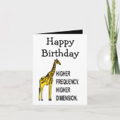 Funny Giraffe Pun Happy Birthday Karte (Vorderseite)