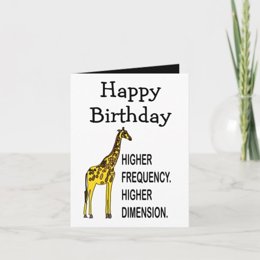 Funny Giraffe Pun Happy Birthday Karte (Vorderseite)