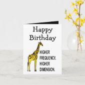 Funny Giraffe Pun Happy Birthday Karte (Gelbe Blume)
