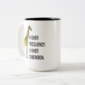 Funny Giraffe Pun Zweifarbige Tasse (Vorderseite Links)