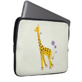 Funny Giraffe Roller Skaten 15in Laptopschutzhülle (Vorne Rechts)