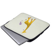 Funny Giraffe Roller Skaten 15in Laptopschutzhülle (Vorne Knopf)