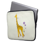 Funny Giraffe Roller Skaten 15in Laptopschutzhülle (Vorderseite Links)