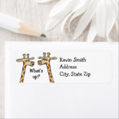 Funny Giraffe Rücksendeadressen-Aufklebers (Insitu)