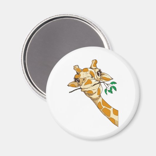 Funny Giraffe Safari Zoo Liebe Giraffen Magnet (Vorderseite/Rückseite)