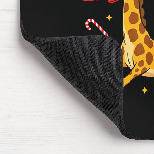 Funny Giraffe Santa Claus Boots Christmas Womens M Mousepad (Ecke)