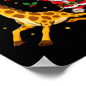 Funny Giraffe Santa Claus Boots Christmas Womens M Poster (Ecke)