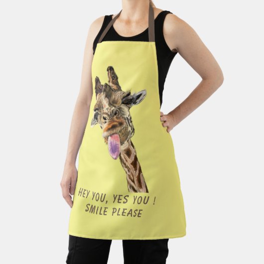 Funny Giraffe Schürze mit benutzerdefiniertem Text (InSitu)